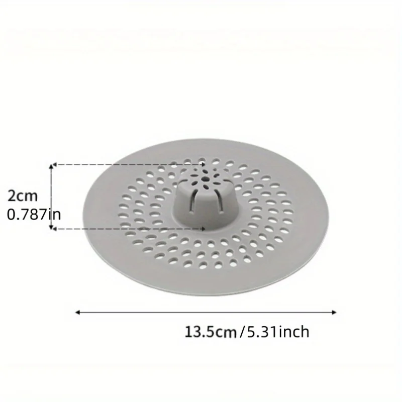 1PC Circular Sink, Silicone Floor Drain Cover, Bathroom Drain Outlet to Prevent Hair Blockage, Bathroom Sewer Filter Screen