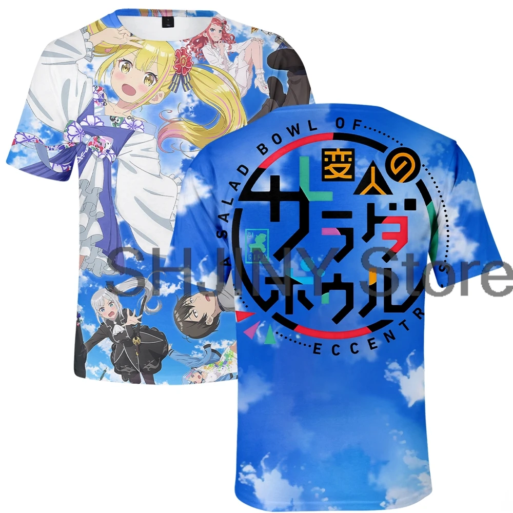 Henjin no Salad Bowl Anime T-shirt 2024 New Manga 3D Crewneck Short Sleeve Tee Men Women Streetwear Harajuku Clothes