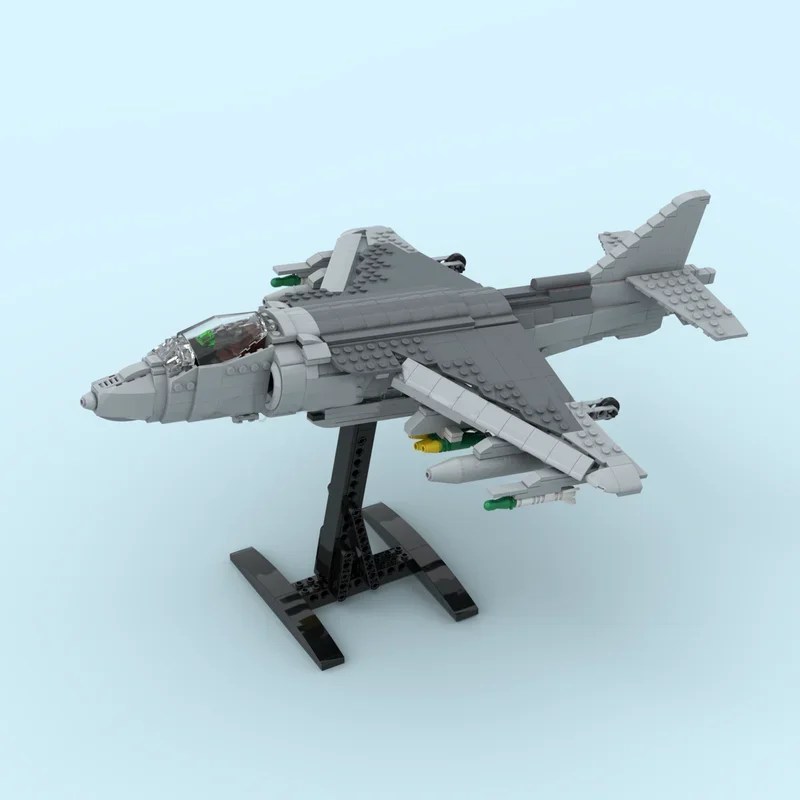 1108PCS MOC AV-8B Harrier II DIY Fighter Toy Educational Building Blocks Creative Gift For Kids Birthday Christmas