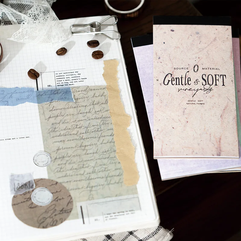 30 pz/lotto Memo pad materiale carta tenero monologue Junk Journal Scrapbooking carte Retro sfondo decorazione carta