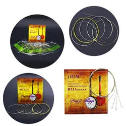 BJ11 aço inoxidável revestido Banjo Cordas, liga de cobre, enrolamento revestido, String liso, peças de reposição do instrumento, 5pcs por conjunto