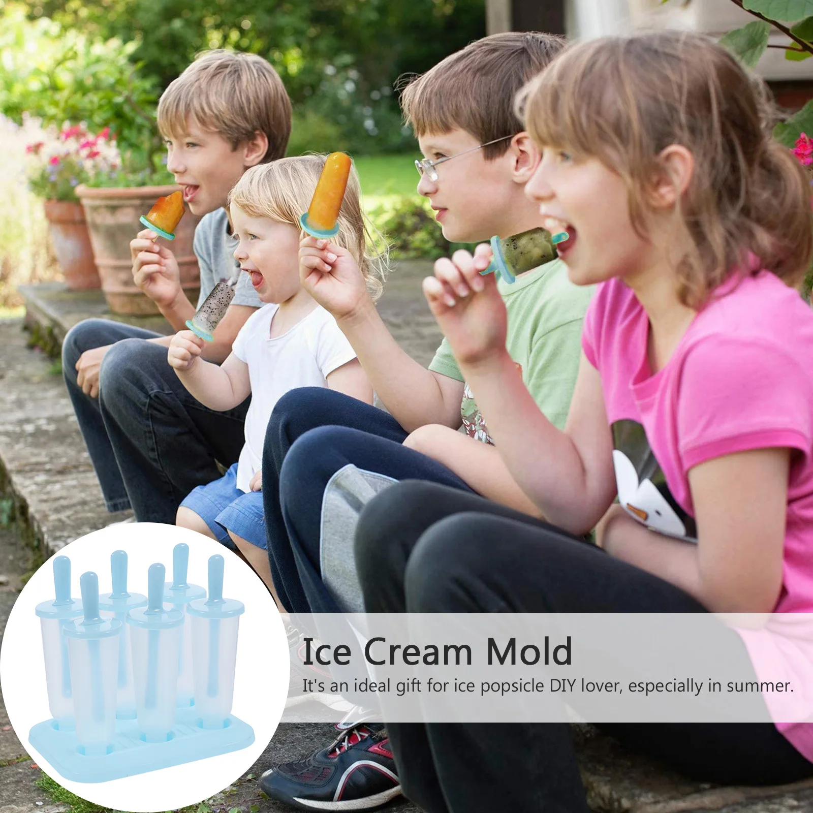 

2 pcs Ice Popsicle Mold Food Grade Plastic Summer Treat Maker Diy Round Tubes Creative Ice Cream Tool For Homemade Yogurt