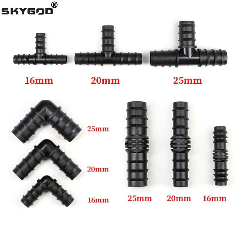2~50pcs Pagoda Water Connector Plastics 16/20/25mm PE Pipe Tubing Hose Fitting for Garden Micro Drip Irrigation Accessory