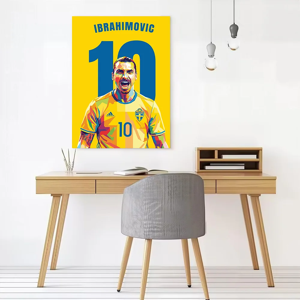 Zlatan Ibrahimovi?? Sweden Pop Art Poster Canvas Wall Art Personalized Print Modern Painting Perfect Gift for Decorative Picture