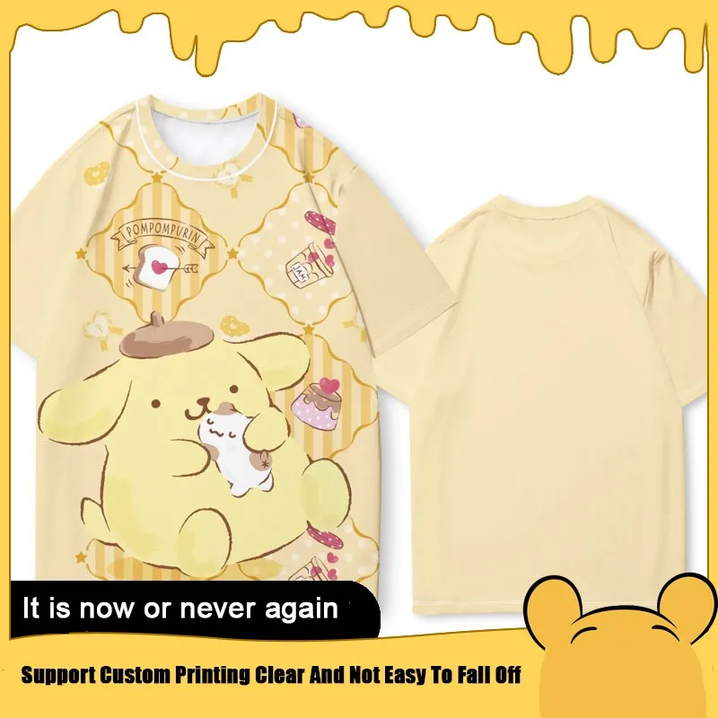 

Pudding Dog Co-short Sleeve T-shirt Girl Cute Girl Sanrio Instagram Everything With Spring Loose Children's Clothing Trend