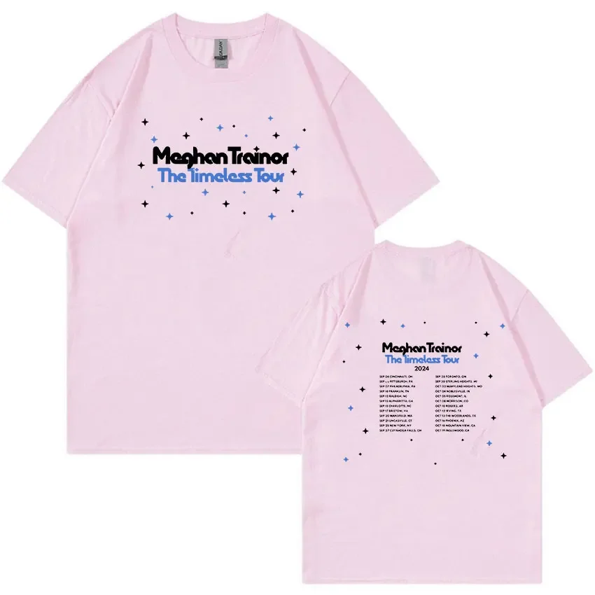 Megan Trainor De Tijdloze Tour 2024 Print T-Shirts Man Vrouwen Retro Mode Hoge Kwaliteit Oversized Katoen T-Shirt Y 2K Streetwear