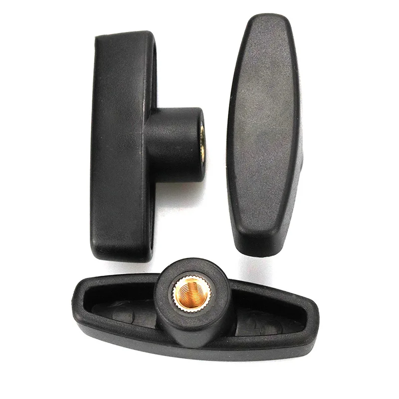 M6 M8 M10 65#Head Diameter Plum Bakelite Hand Copper Core Tighten Nuts Butterfly Plastic Head Hand Knob Thumb Nut Z-type Nuts