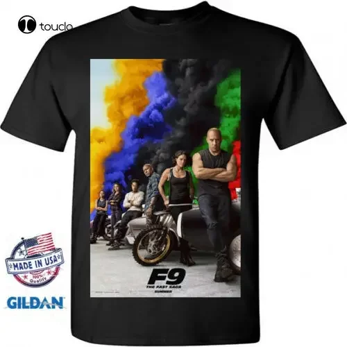 سريع وغاضب 9 2020 فيلم عمل F9 ملصق قميص أسود حجم S M L Xl 2Xl