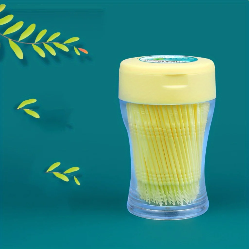 200PCS Double Head Disposable Interdental Brushing Dental Flosser Picks Portable Disposable Flosser For Travel Daily Life
