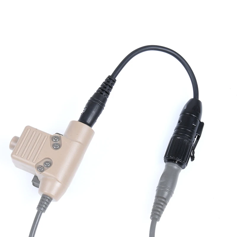 Adaptador de fone de ouvido WADSN U94 PTT Airsoft Militry, adaptadores de transformação de fiação, acessórios de conversor de fone de ouvido civil 7.0