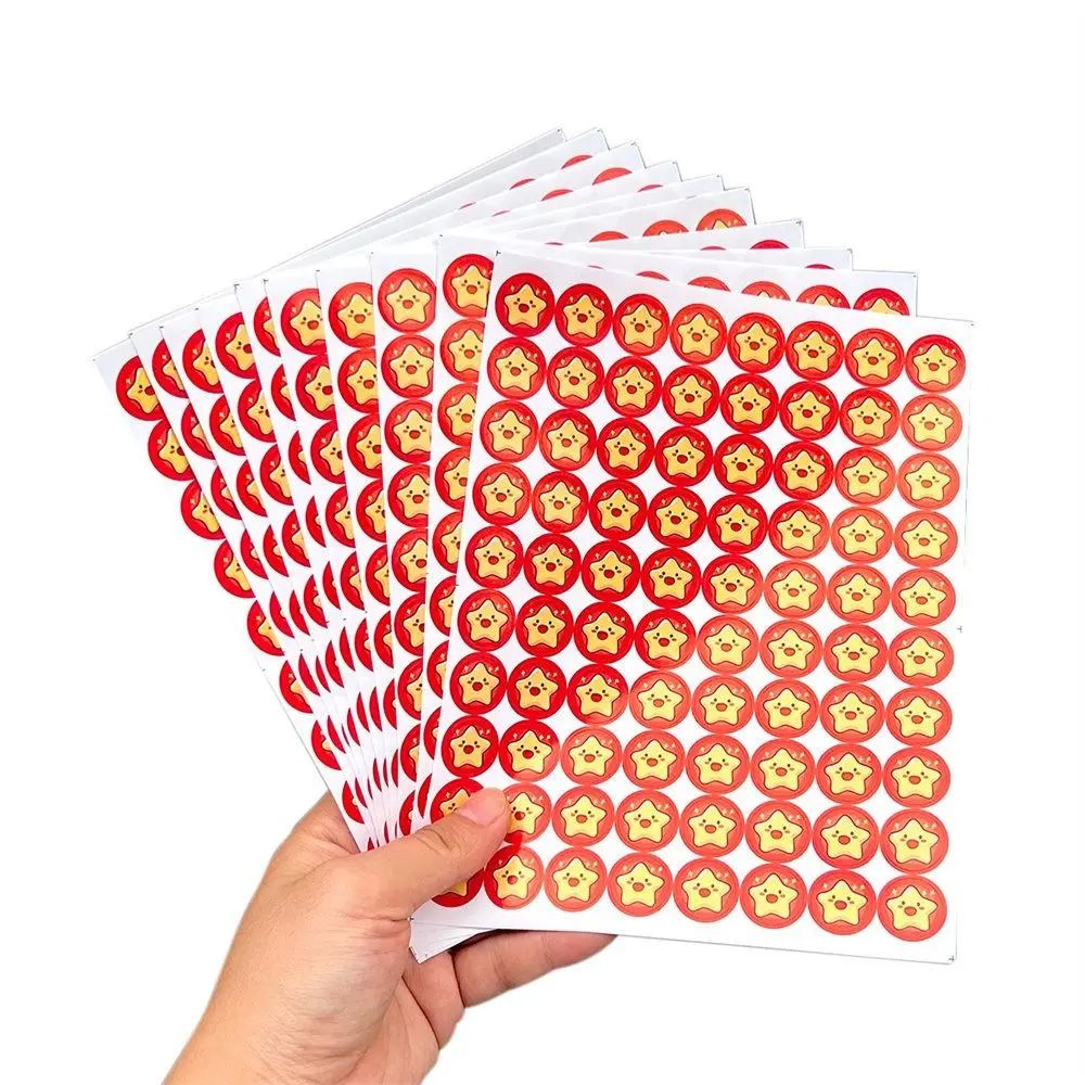 800 개/가방 귀여운 스타 보상 스티커 만화 동물 자기 접착 칭찬 스티커 다목적 다기능