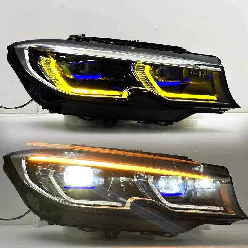 

Yellow White Dual Color LED Headlights for 3 Series G20 G28 19-22 Plug & Play Laser Headlamp New Style