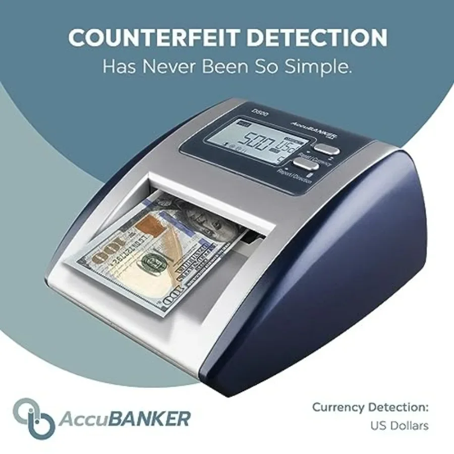 D500 Machine automatique de détection d'argent de valeur de facture de contrefaçon de 5 points pour les factures suspecites de dollars américains dans la banque de détail et l'hôpital