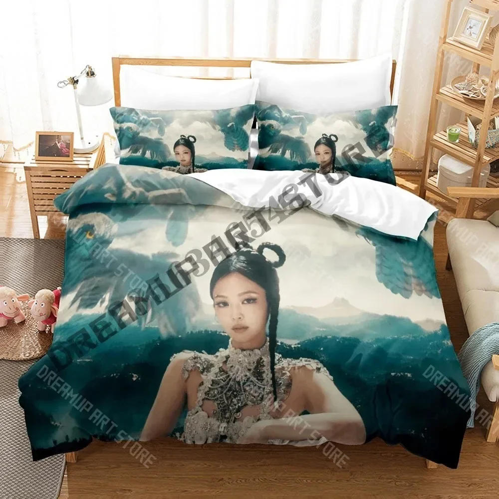 2026 3D Print JENNIE Ruby KPOP Bedding Set Single Twin Full Queen King Size Bed Set Adult Kid Bedroom Duvetcover Sets Anime Bed