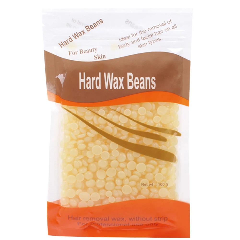 100g Depilatory Hard Wax Beans Hair Removal Wax Beads with Natural Ingredient for All Body and Bikini Areas