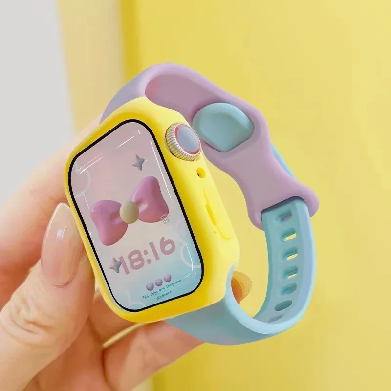 Soft Silicone Loop for Apple Watch Band 40/44mm 41/45mm 49Ultra Slim Rubber Strap for Iwatch  9SE 8 7 6 5 4 3 2 1 38/42mm Correa