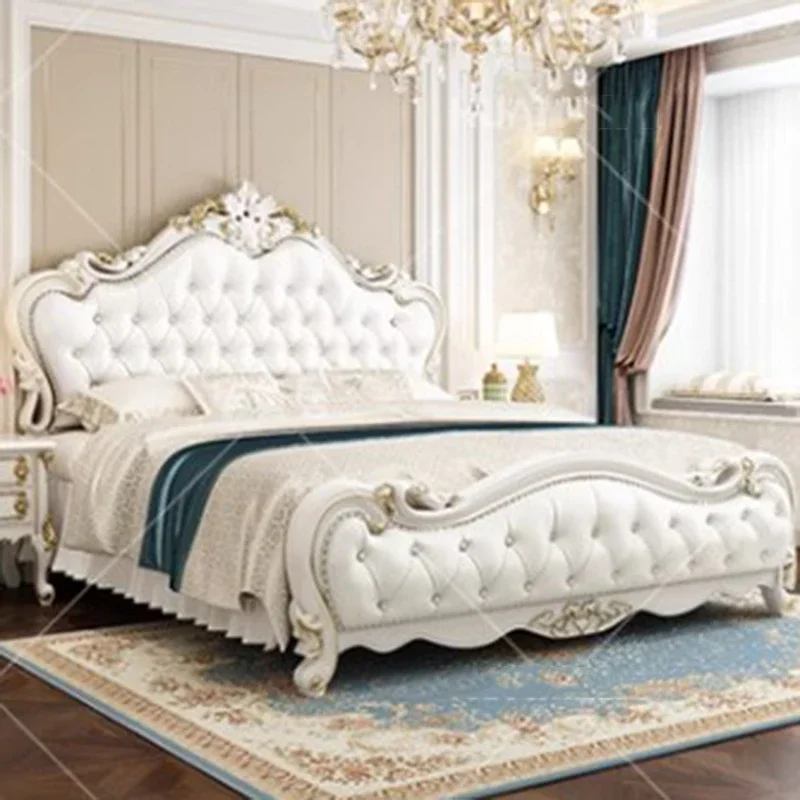 

Show Wood Double Bed Headboard Custom Drawers Matrimonial Modern King Bed Storage Salon Girls Double Muebles Hotel Furniture