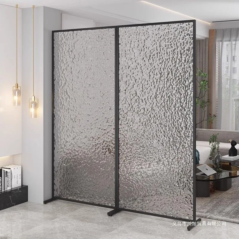 Movable Changhong glass partition enters the door and enters the home, living room entrance,bedroom floor screen partition block
