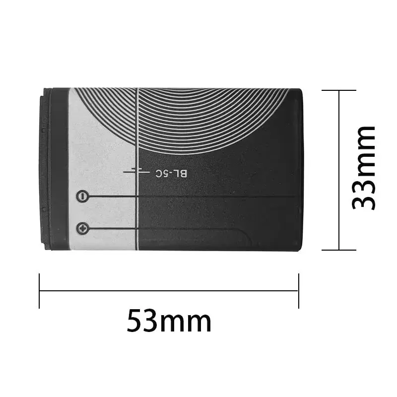 Batería de 1020mAh para Nokia BL-5C 1100 6230 6600 1108 1112 1200 N70 N91 N-Gage, reemplazo con cargador 2