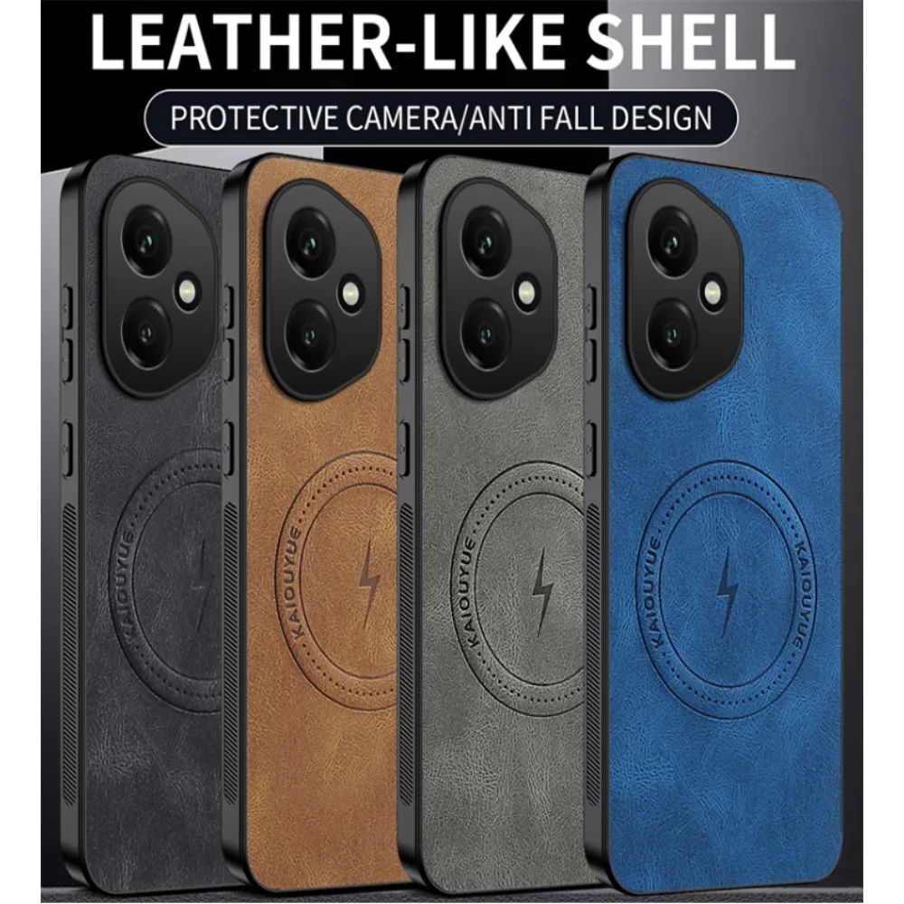 Wireless Charging Phone Case For Samsung Galaxy S26 Ultra S25 Edge S24 FE S23 S22 S21 Plus Magnetic Leather S26 Magsafe Cases - view 2