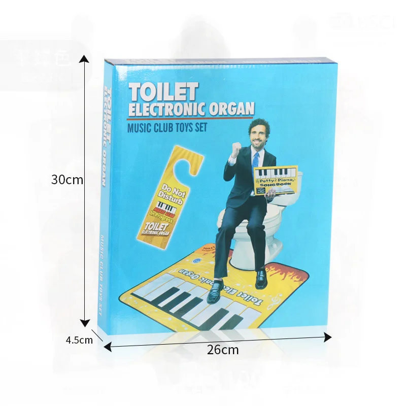 Elektroniczny organ dla dzieci, zabawne pianino, muzyczny kocyk, zabawka do zabawy na toaletę, łagodząca nudę, materiał z tkaniny, kolorowe opakowanie w pudełku.