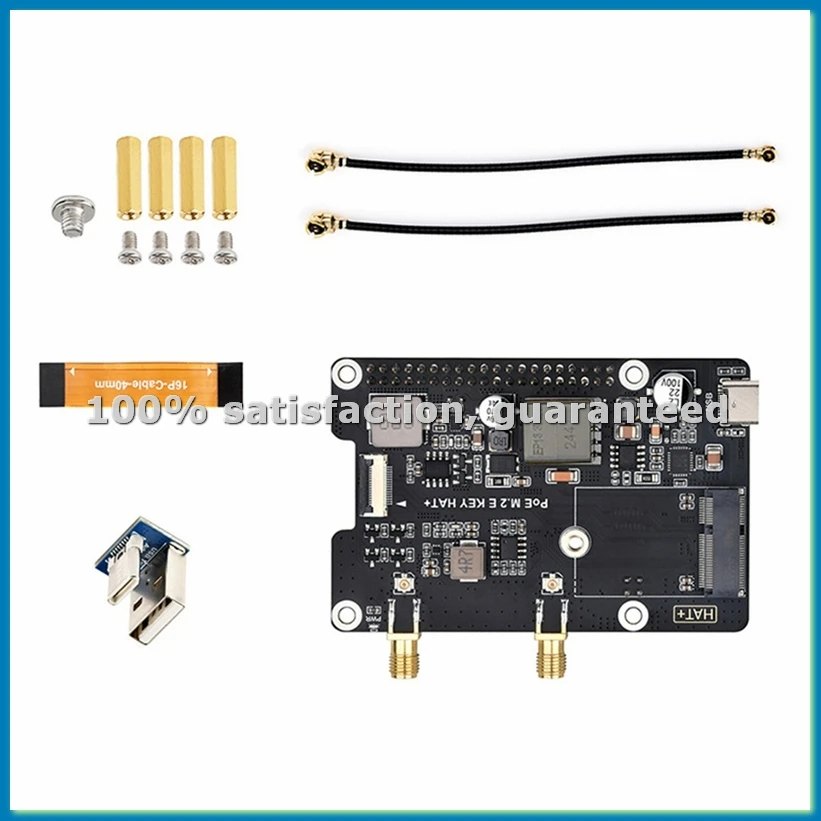 

Адаптер PCIe-M.2E KEY с функцией PoE для 5-портовых устройств, совместимый с беспроводными сетевыми картами NGFF (M.2E Key)-A25R