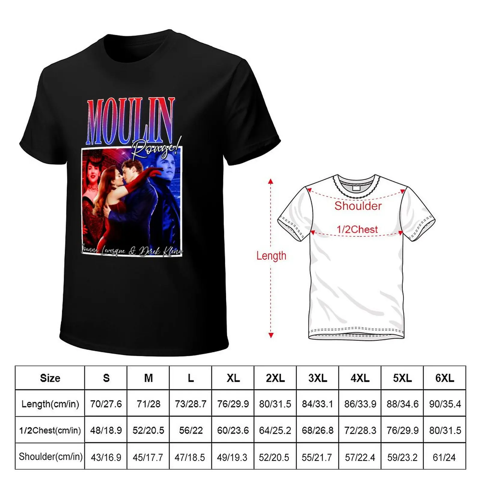 Moulins Rouges Joanna Levesque and Derek Klena T-Shirt t shirts for man cotton T-Shirt