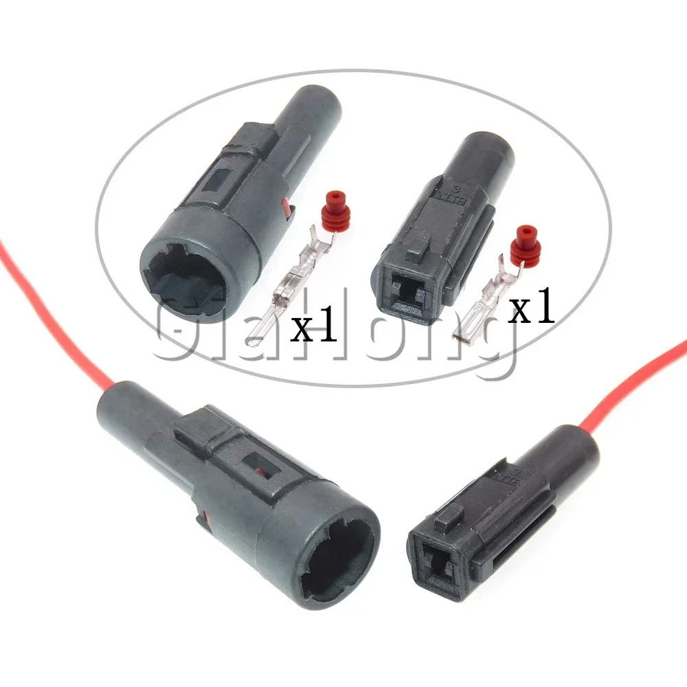 1 Set 1 Ways AC Assembly Auto Parts FW-C-1M-B FW-C-1F-B Car Male Female Waterproof Wire Connector Automobile Sealed Socket - Detail 1