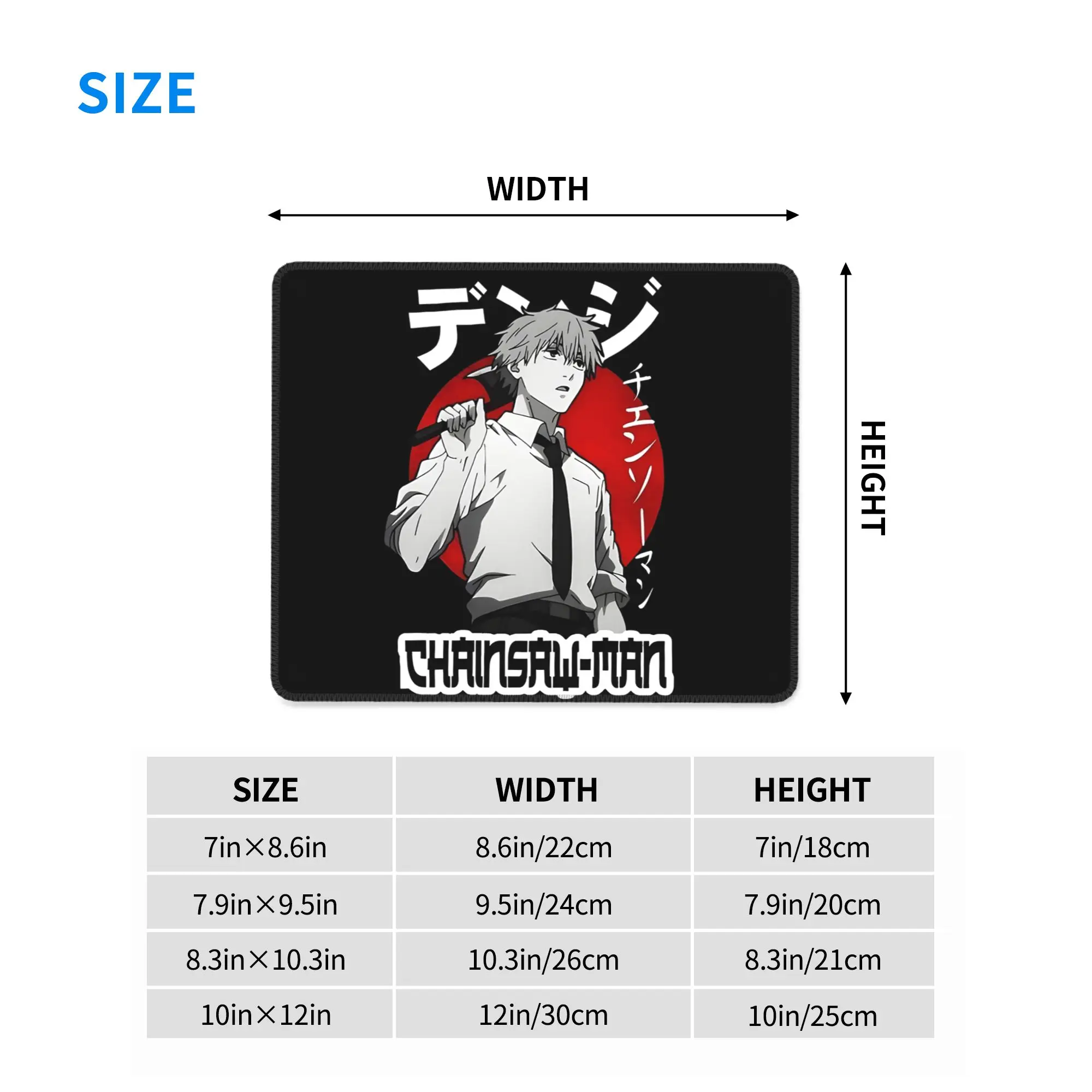 Pochita Ramen Chainsaw Man Anime Mouse Pad Computer Keyboard Mouse Mat Gaming PC Laptop Desk Mat Office Accessories Table Mats