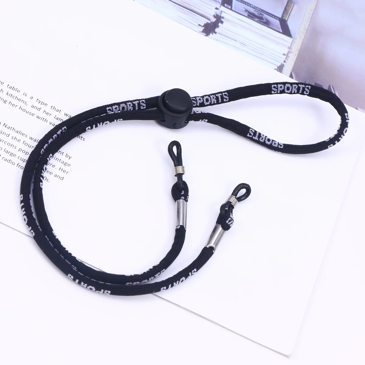 

Black Eyeglasses Chain Non-Slip Premium Sunglass Strap Holder for Sports Hiking Biking Eyeglass Retainer Strap Cord