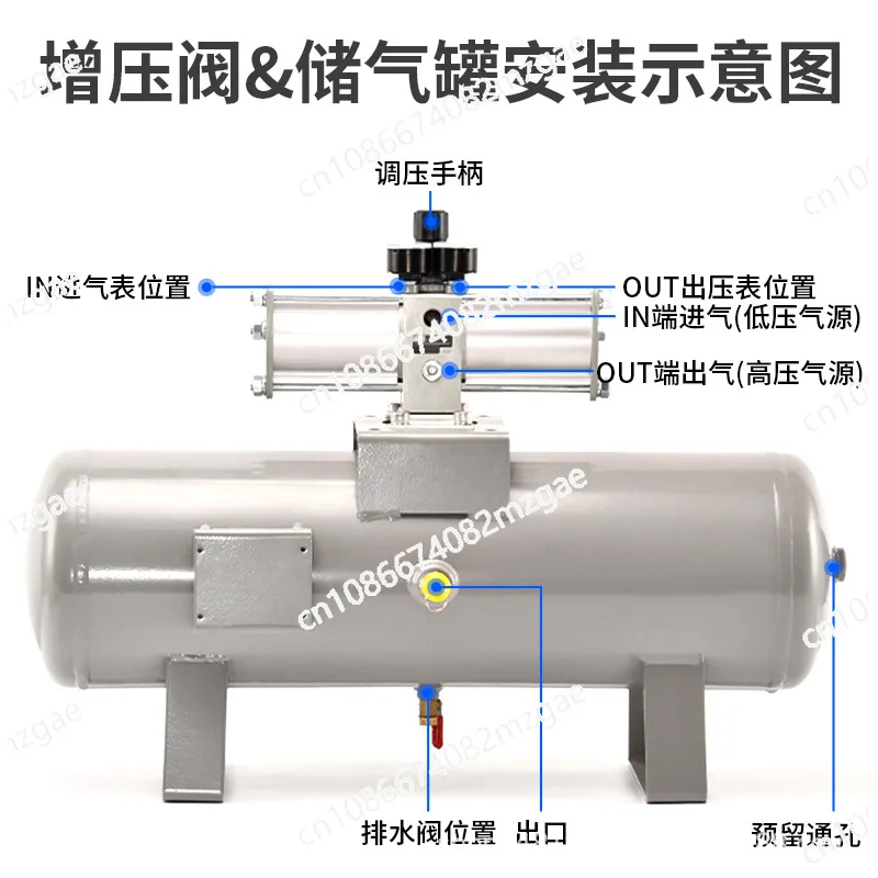 Pressure Booster Valve SMC Gas Pressure Booster Pump VBA10A-02GN Air Pressure Booster Air Receiver Tank Air Cylind
