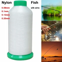 0.08-0.25mm Nylon Fish Silk Line Fishing Thread Transparent Thread 1420/6100/8800/12800M Fish Silk Wire Flower Edge Line