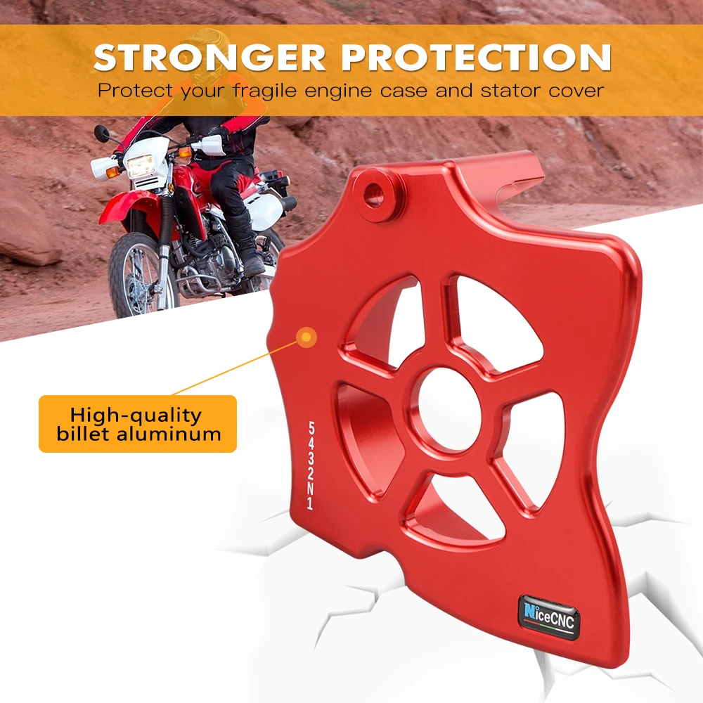 NiceCNC Motocross 15 Teeth Sprocket Cover Guard Protector For Honda XR650L XR 650L 1993-2022 Red Aluminum Motorcycle Accessories