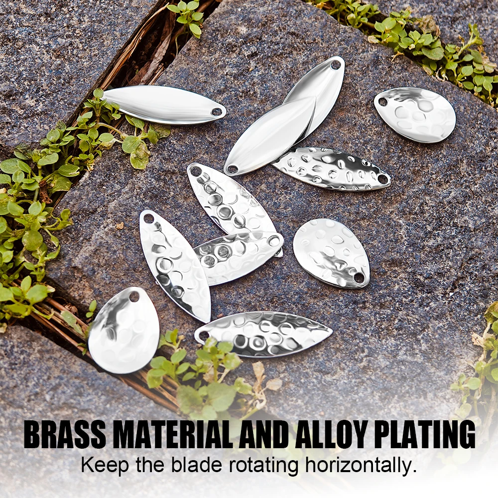 RoseWood Premium Quality Silver Willow/Colorado Brass Blade Fishing Lure Replacement Parts DIY Spinnerbait Spoon Accessories