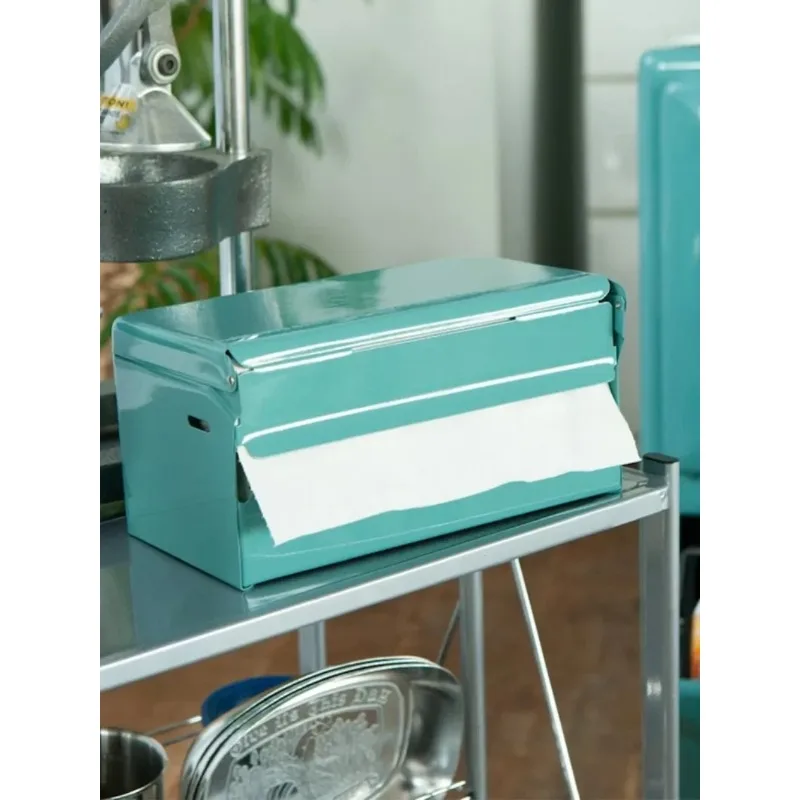 

metal stainless steel tissue box of rice storage paper box napkin box simple retro living room