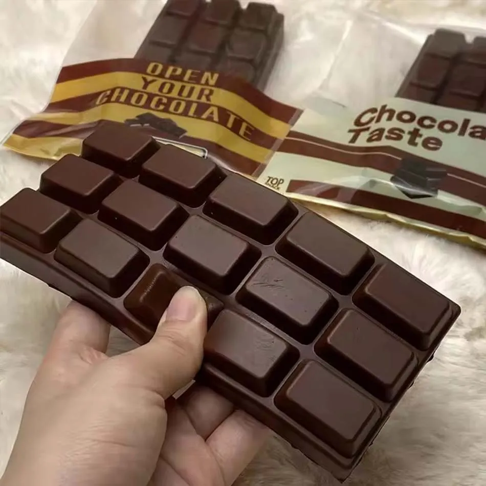 Simulated Chocolate Squeeze Toy PU Soft and Slow Rebound Office Stress Relief Toy Hand Relaxation Gift Desktop Ornament