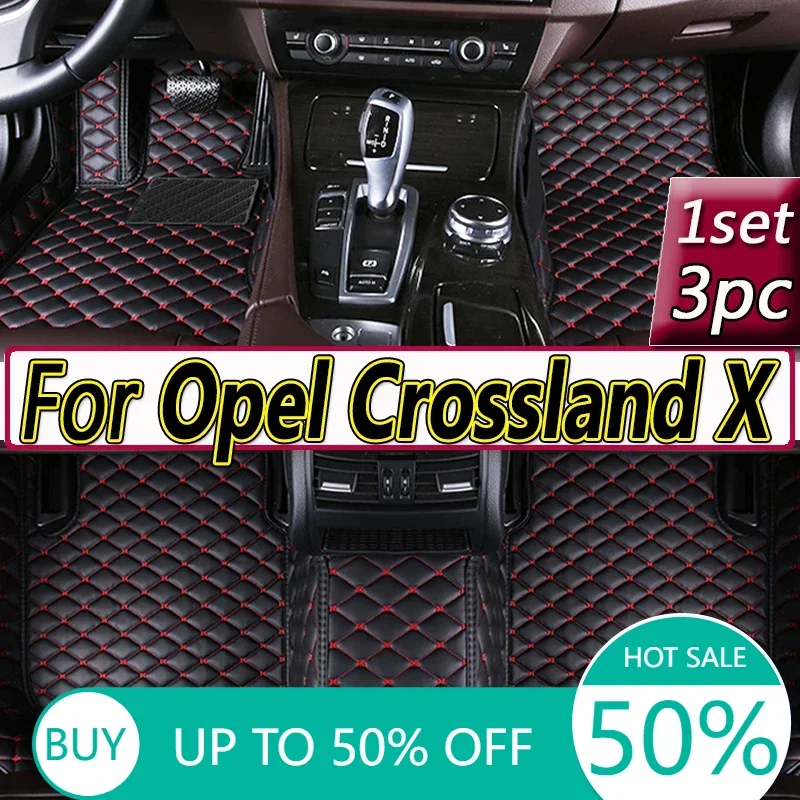 

Автомобильные коврики для Opel Crossland X 2017-2020, Прямая поставка, аксессуары для интерьера, 100%, кожаные коврики, коврики, подставки для ног