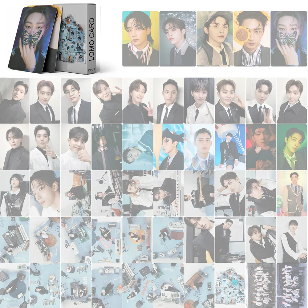 55pcs Kpop Boy Group New Album IS RIGHT HERE Photocards Photo LOMO Cards INS Korean Style Small Card Fans Collect Gift Souvenir