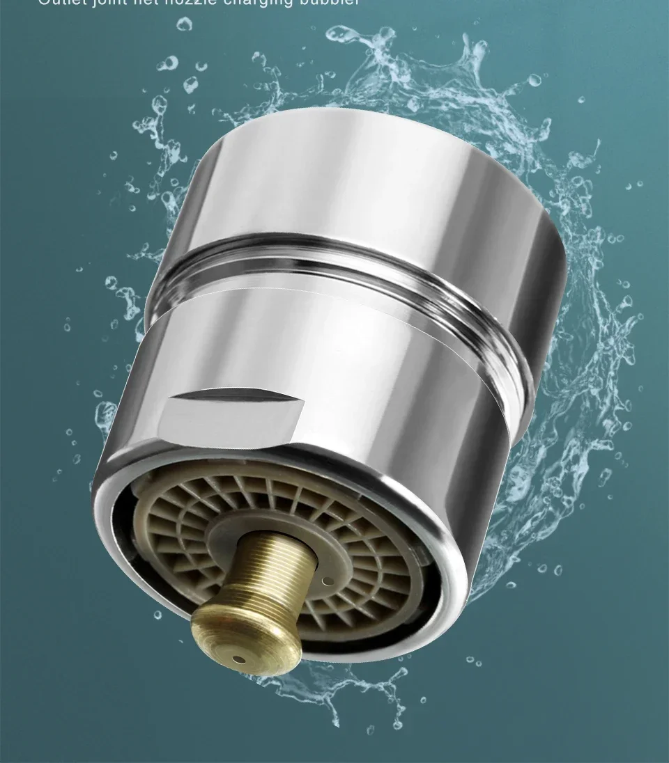 1Pcs 23.6mm Brass One Touch Control Faucet Aerator Valve Male Thread Water Saving Tap Aerator Bubbler Purifier Stop Water