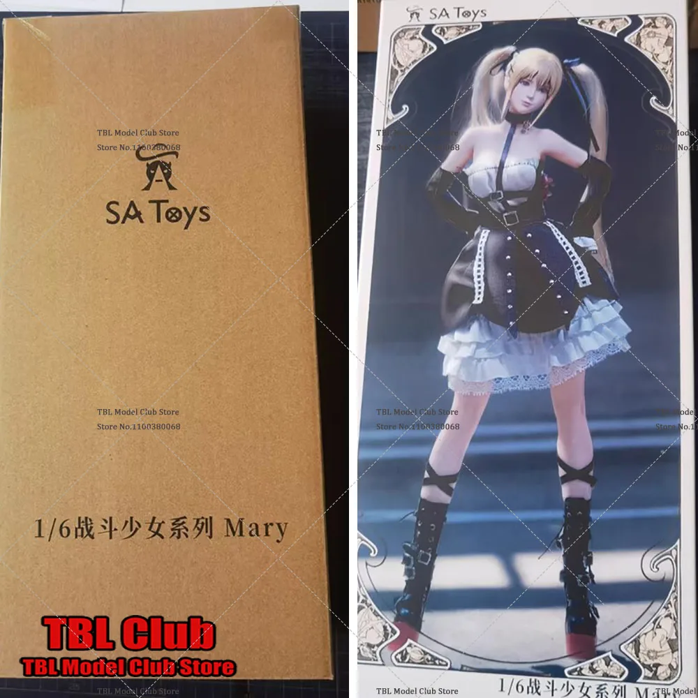 

In Stock SAtoys M001 1/6 Scale Mdry Fighting Girl Series Cute Twin Ponytails Pleated Skirt Full Set 12-inch Dolls Action Figure