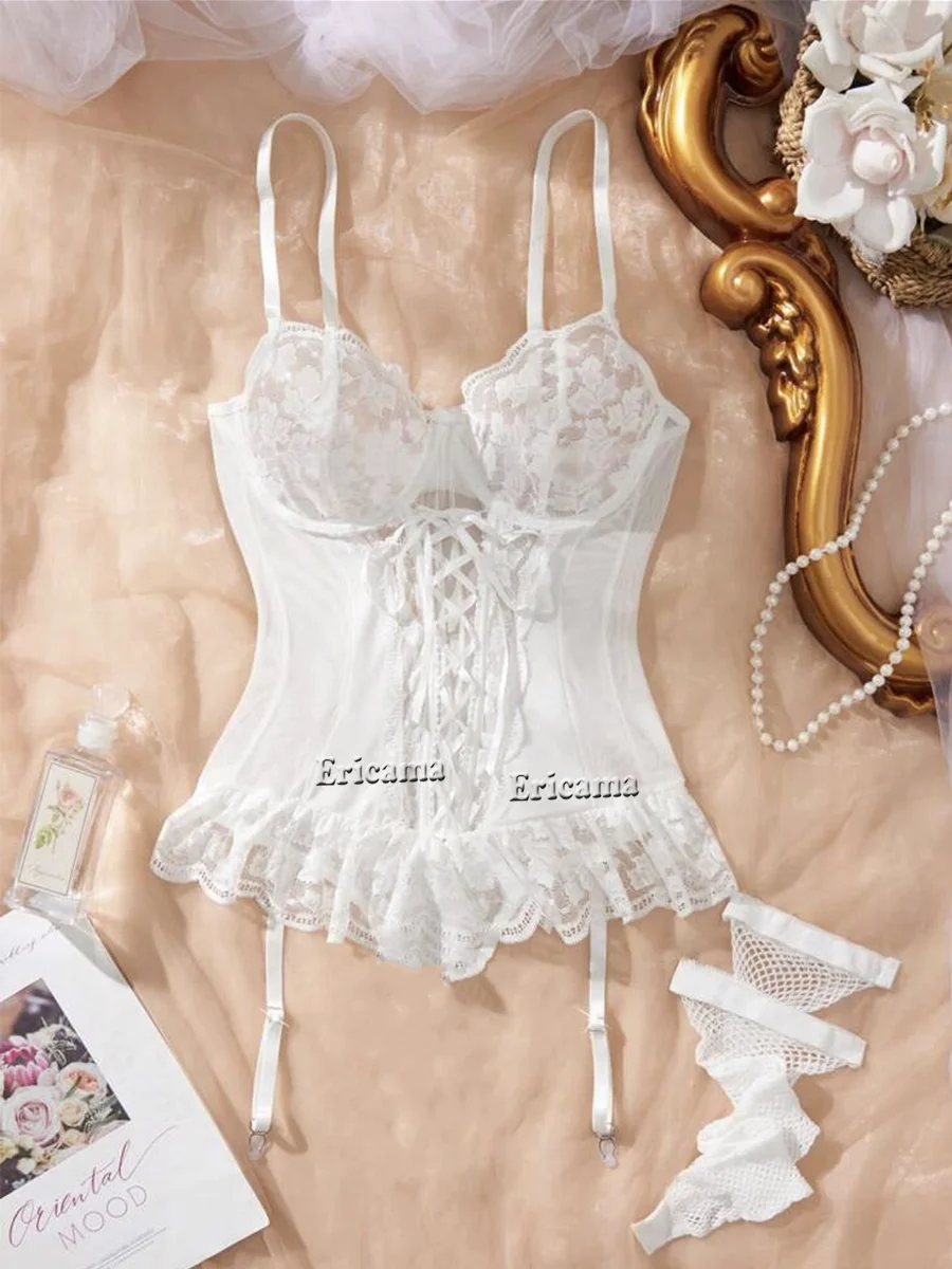 rotic Sexy Lace Bras Sets Babydoll Underwear Transparent Bra Exotic Sets Sexy Woman Porn Sensual Costumes Luxury Lingerie Set