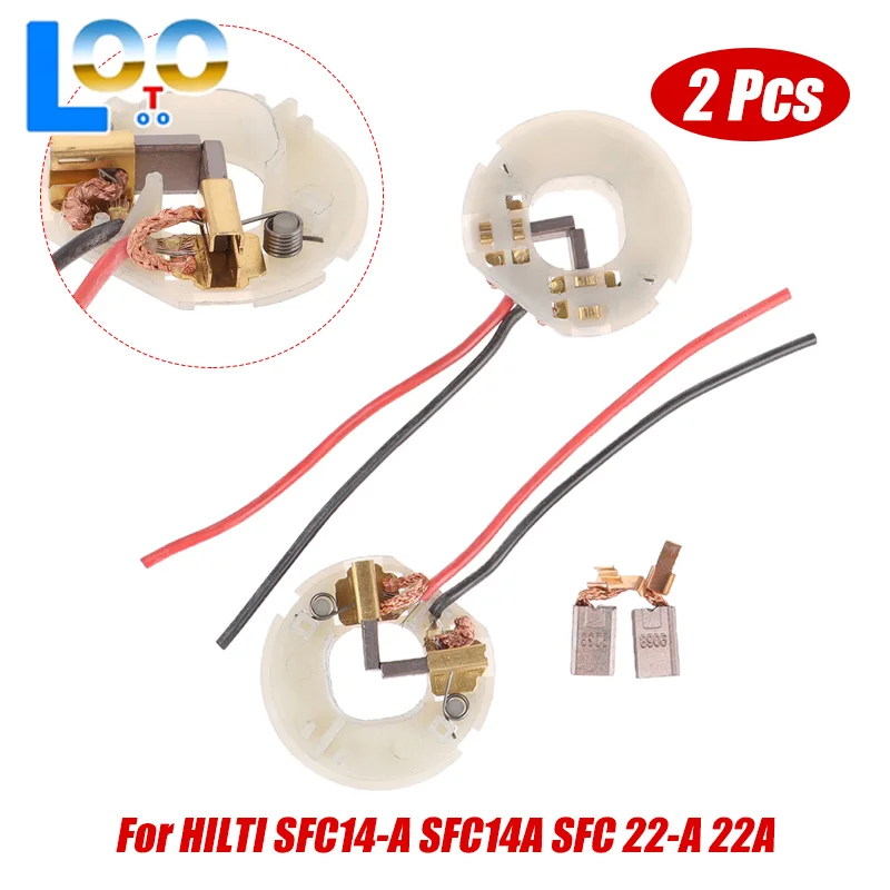 4 pçs/set suporte de escova de carbono escovas de carbono substituição para hilti SFC14-A sfc14a sfc 22-a 22a acessórios da ferramenta elétrica