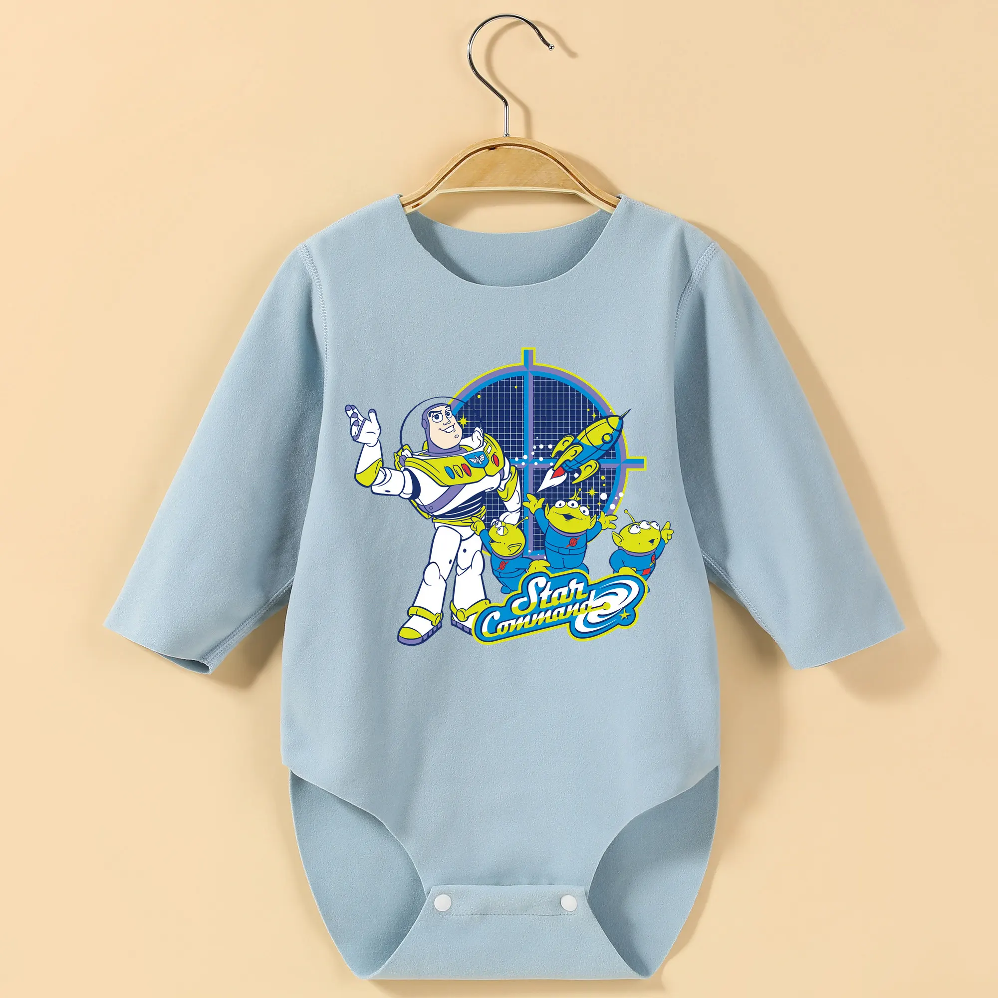 

Toy Story&MINISO Woody Long sleeves Baby Bodysuit Onesie For Height 60-90CM Love Exquisite Print Baby Cloth Comfortable Jumpsuit