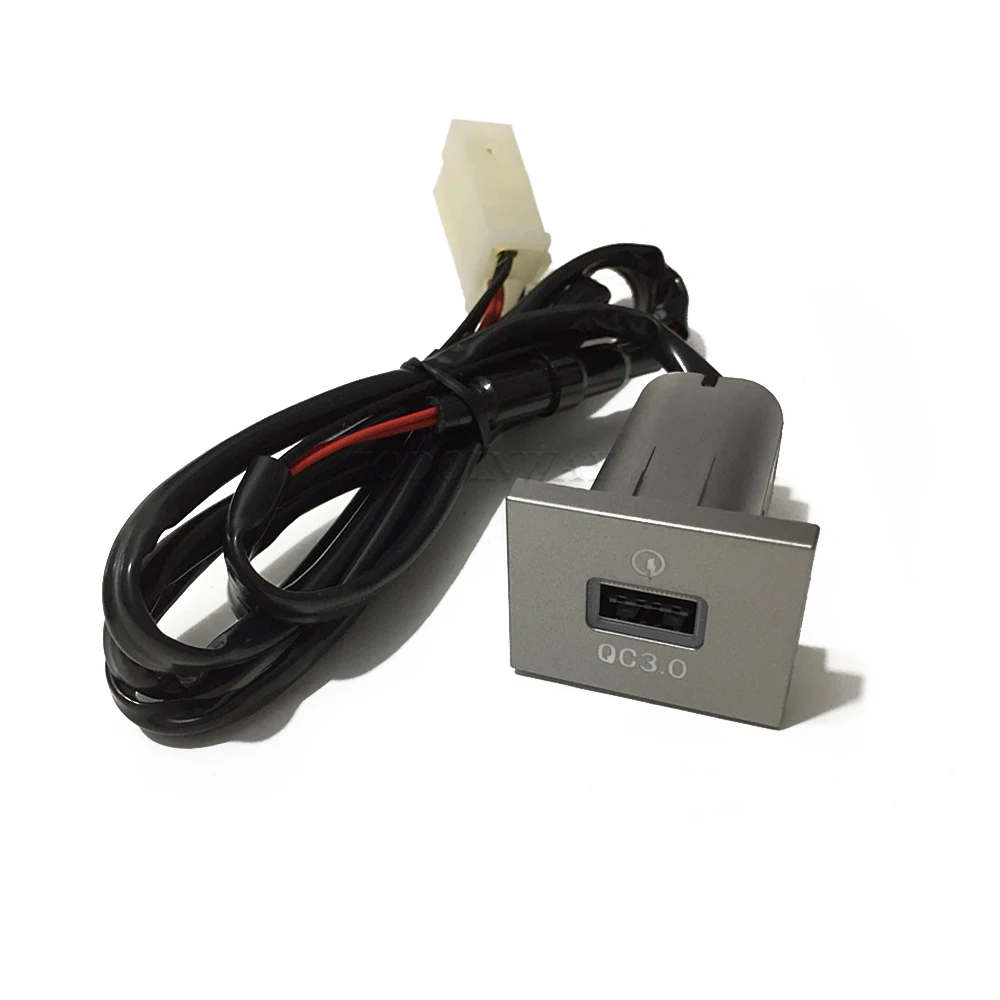Car USB Input Adapter Switch Audio Radio u-disk flash Socket QC3.0 Quick Charge For Ford Focus 2 MK2 2009 2010 2011 accessories
