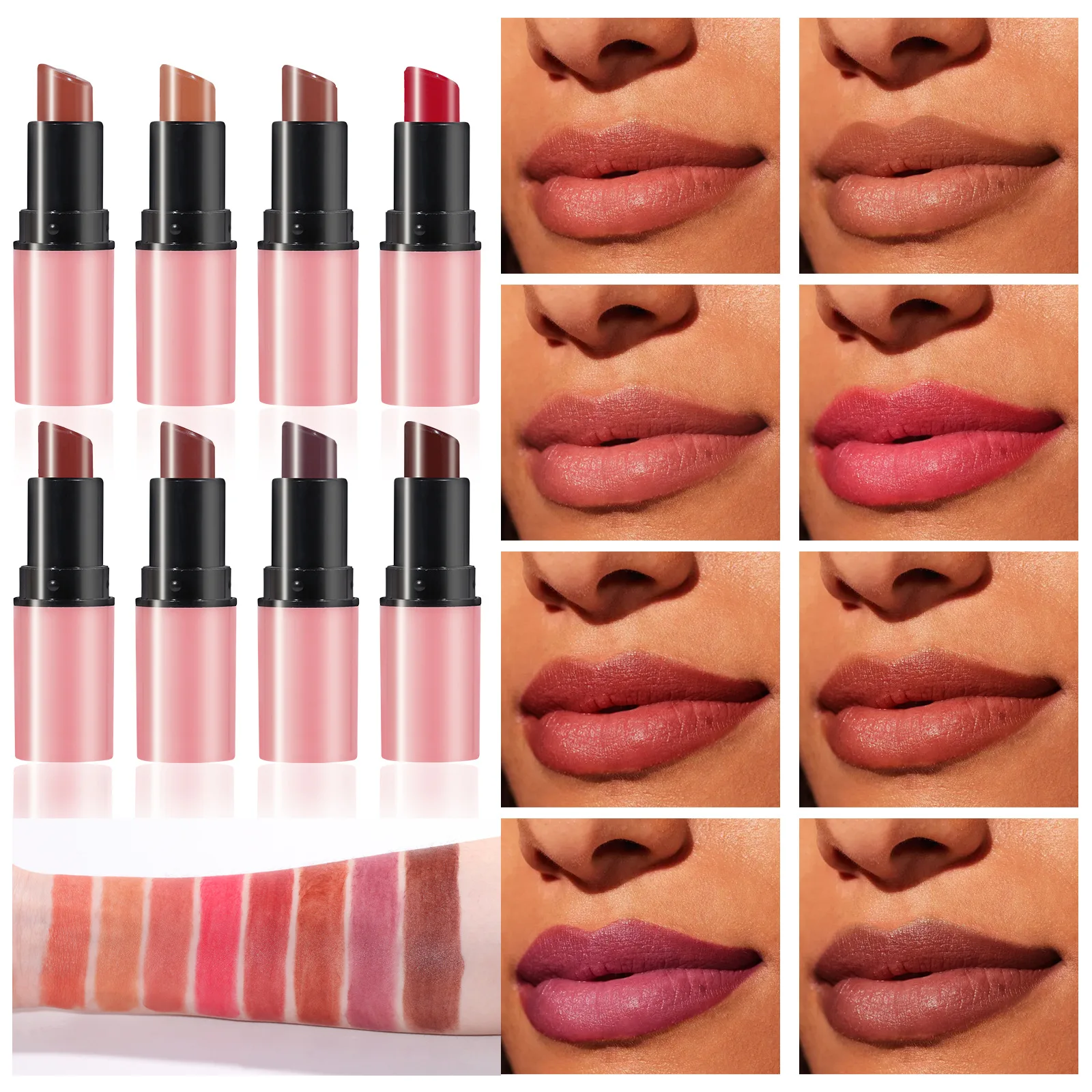 Julystar 2in1 Double Layered Velvet Lipstik does not stick cup fruit flavor lasting waterproof moisturizing matte Lipstik