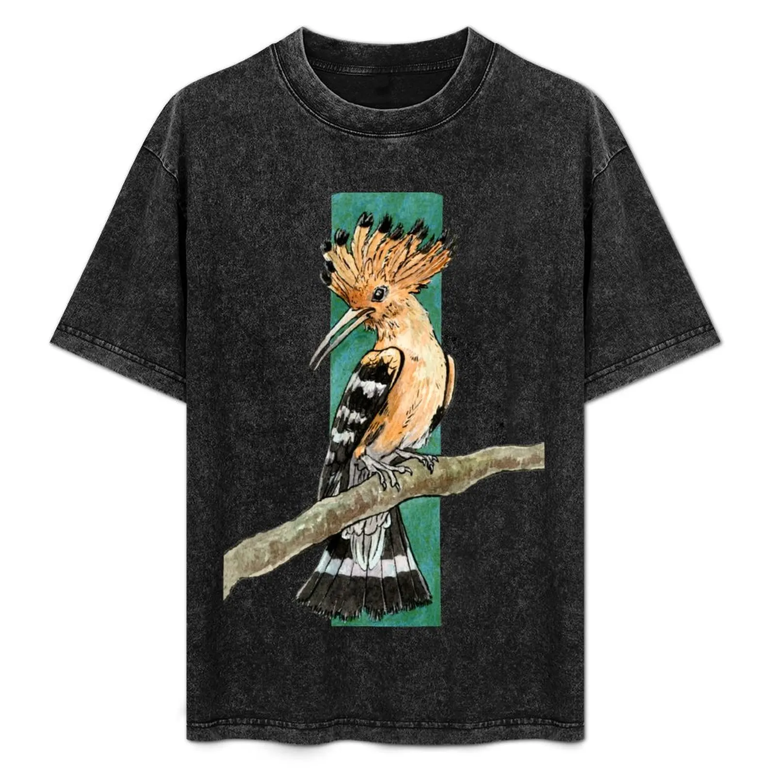 

Футболка Hoopoe Bird с графическим рисунком, винтажная летняя одежда, подарки для парня, хлопковая футболка для мужчин