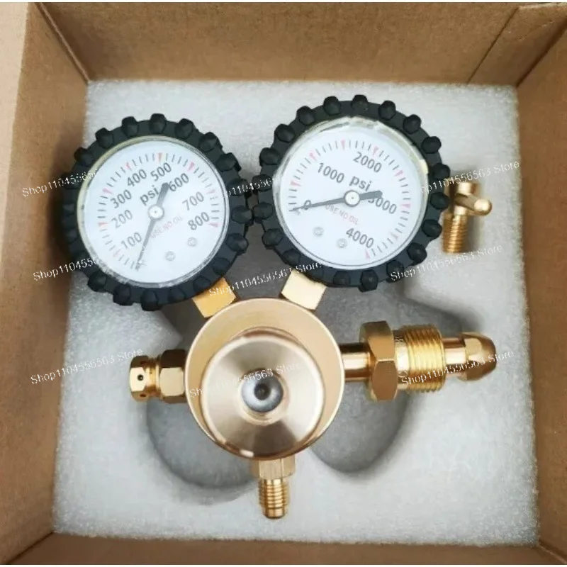 CGA580 Upper Model Copper Nitrogen Regulator 1/4 Torch Inlet Outlet Professional Welding Gas Pressure Valve