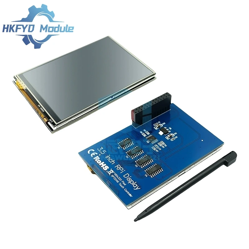 Módulo de exibição de 3,5 polegadas Tela sensível ao toque de 3,5 polegadas 320 × 480 Tela sensível ao toque TFT com caneta sensível ao toque para Raspberry Pi A,