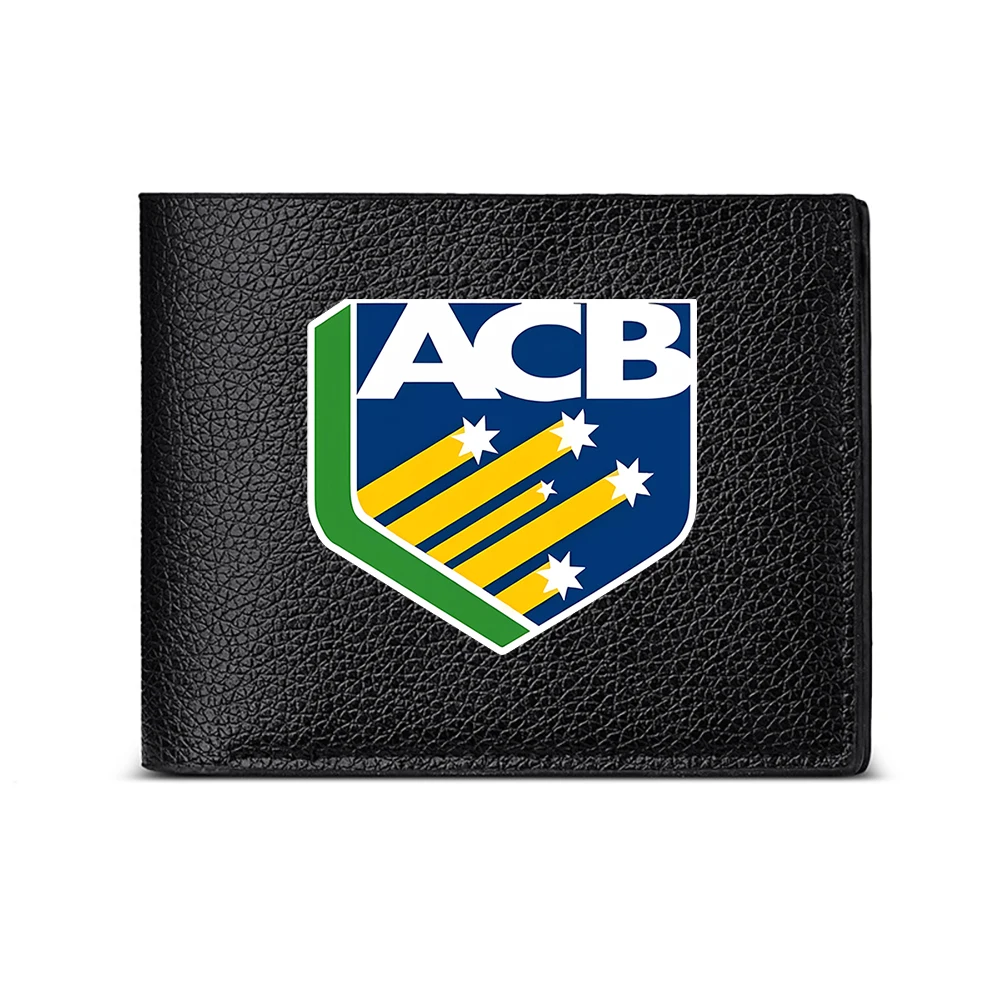 Acb Shield Logo Men Wallet Card Holder Casual Business Fashion Print Design