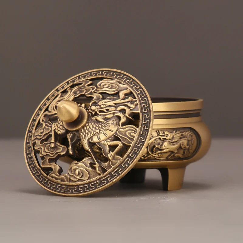 - Mosquito-Repellent For Home Use, Creative Brass Incense Burner, Three-Legged Antique-Style Disc Ince